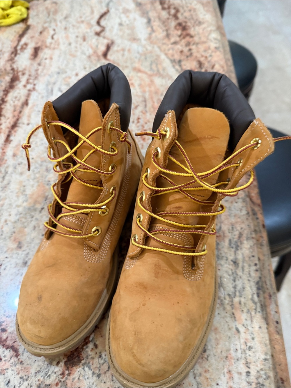 Timberland Wheat Tan Leather Combat Moto Boots